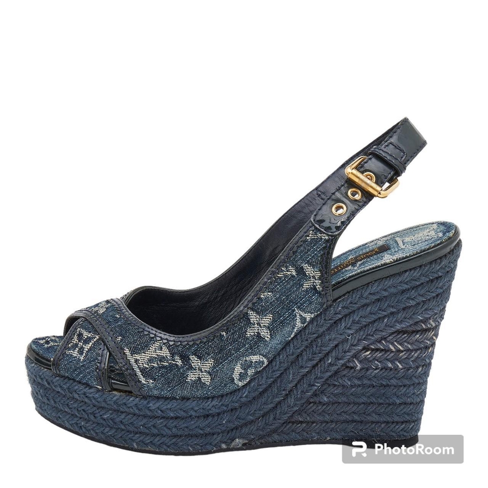 Louis Vuitton Denim Wedges